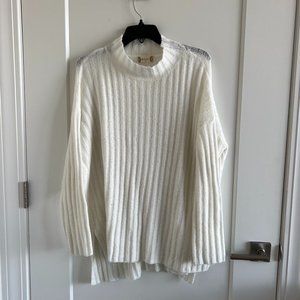 Altar'd State Oversized Ribbed White Sweater